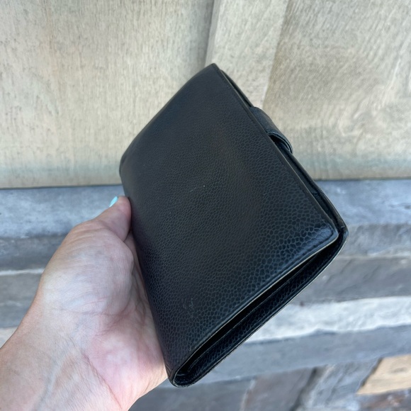 AUTHENTIC CHANEL Caviar Timeless CC French Wallet Black - Picture 10 of 15